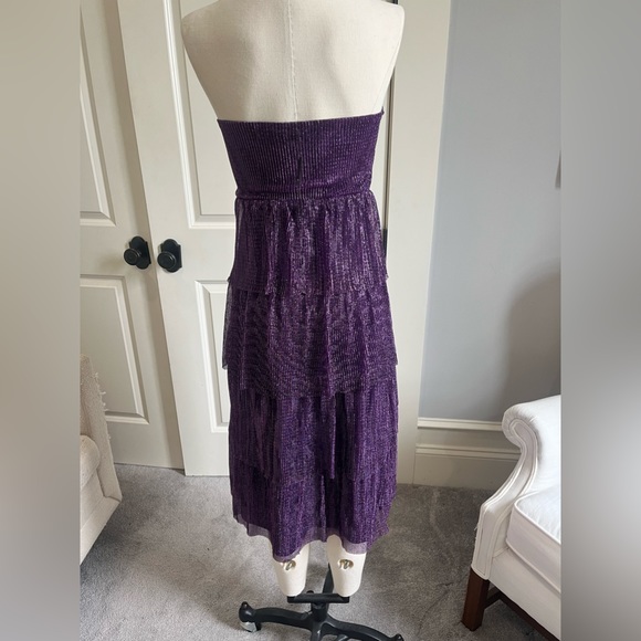 Lulus Purple Tiered Strapless Dress - Picture 3 of 5
